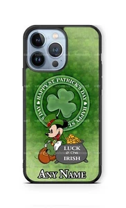 St. Patrick's Day Classic Mickey Mouse Customized Phone Case for iPhone Samsung - Picture 1 of 11