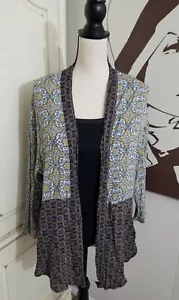 Chelsea und violetter Pullover Medium Boho 3/4-Ärmel Medaillon offen vorne Hippie... - Bild 1 von 6