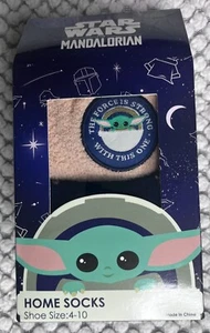 Star Wars Mandalorian Disney  Home Socks Size 4-10 - Picture 1 of 1