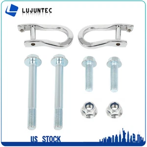 Front Silver Tow Hooks For 07-18 Chevy Silverado 1500 Truck 84072462 W/Hardware - Bild 1 von 9