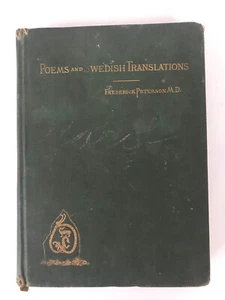Rare 1883 1st Edition Poems and Swedish Translations by Frederick Peterson M.D. - Picture 1 of 12