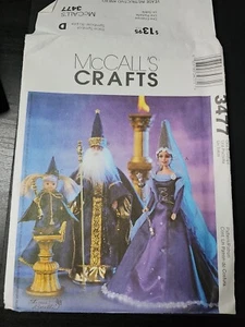 McCalls 3477 Renaissance 11/5" Doll Costume Pattern 4" Witch Wizard Robe Hat FF - Picture 1 of 4
