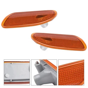 Left&Right Bumper Side Marker Lights Plastic Signal 1 Pair Amber Practical - Picture 1 of 12