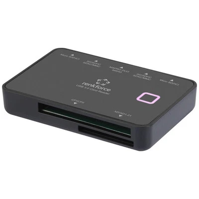 Renkforce Externer Speicherkartenleser Micro-USB B (USB 3.2 Gen 1) Schwarz - Bild 1 von 3