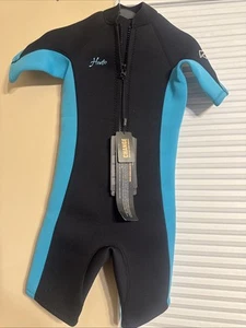 Hevto Kids Black Blue Wetsuit Swim Shorts Size 10 brand new - Picture 1 of 5