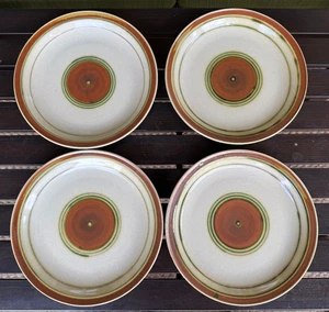 4 Dinner Plates Iron Mountain Stoneware Whispering Pines EUC 11" Vintage HTF - Picture 1 of 21