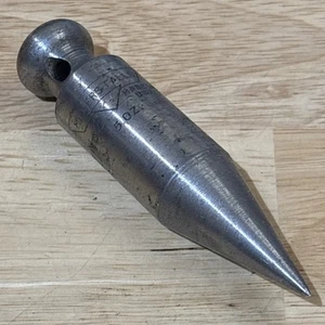 Miller Falls 5 oz Plumb Bob 3-1/2" Long No. 2 Vtg Made in USA - Picture 1 of 11