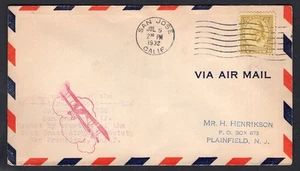 USA San Jose Ca 1932 Cover. First Date of Airmail Rate 8c Single Airplane Cachet - Picture 1 of 2