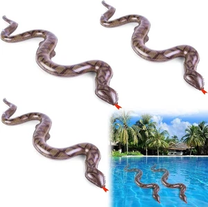 Serpenti Finti Gonfiabili, 3PCS Galleggianti Serpenti Piscina Animali per Rettili Giungla - Foto 1 di 9