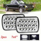 Pair 7x6 5x7 LED Headlights Hi Lo Beam fit Chevy S10 Blazer El Camino Corvette Chevrolet Sprint