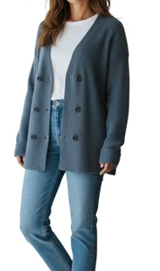 Banana Republic Gr. XL extrafeine Merinowolle Strickjacke Pullover zweireihig - Bild 1 von 14