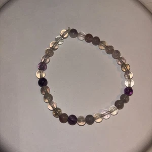 Rainbow Fluorite Bracelet - Mental Clarity & Focus Stone, Multicolor Healing - Picture 1 of 1