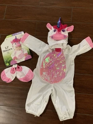 Brand NEW Unicorn Baby Costume Size Infant 6-12M 3 Piece Full Halloween Costume - Image 1 of 4