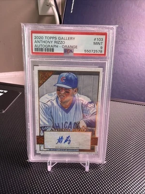 2020 Topps Gallery - Anthony Rizzo #103 Autographs Orange 23/25 PSA 9 - Image 1 of 3