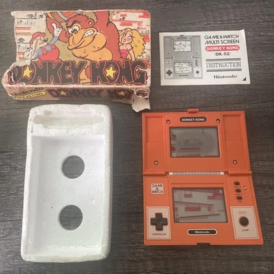 SCHERMO BRUCIATO Nintendo gioco e orologio - Donkey Kong 1982 per ricambi con scatola - Immagine 1 di 4