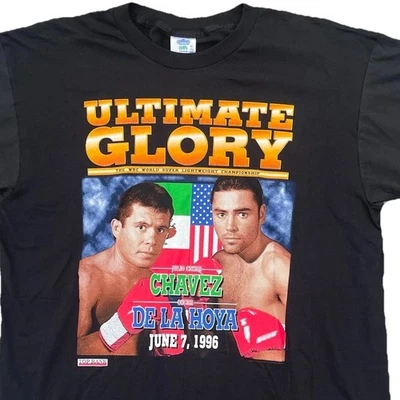 Camiseta Winterland Chávez vs De La Hoya Hecha en EE. UU. Talla XL 90s De Colección Auténtica Foto 1 de 4