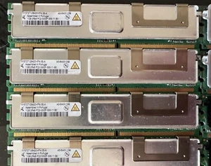 4X1GB Infineon HYS72T128420HFN-3S PC2 5300 DDR2 ECC CL5 240P RAM 1900/50/55 2950 - Picture 1 of 1