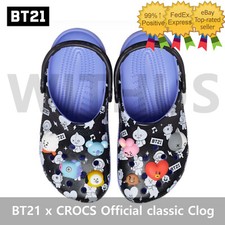BT21 CROCS Classic Clog Line Friends BT21 8 Jibbitz Charms BTS Official Limited