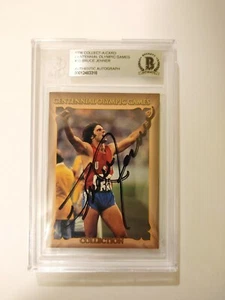 BRUCE JENNER SIGNED 1996 COLLECT A CARD BECKETT CERTIFIED SLABBED - Picture 1 of 2