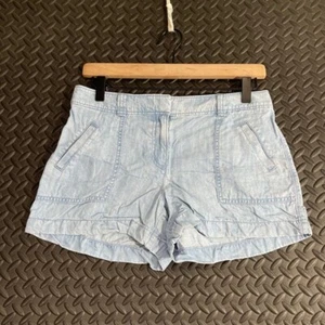LOFT Light Blue Denim Jean Mini Shorts Summer Casual Wear Women's Size 0 - Picture 1 of 6