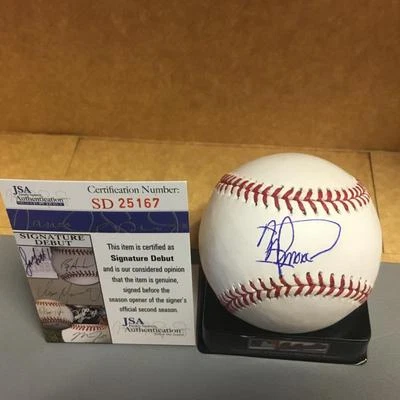 ALBERT ALMORA CHICAGO CUBS DEBUT M.L. BÉISBOL FIRMADO JSA SD 25167 Foto 1 de 2