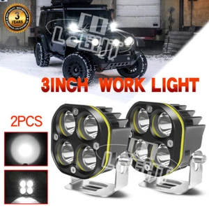 2PCS Square 3inch LED Work Light Cube Pods Driving Fog Lamp Offroad Truck SUV - Foto 1 di 9