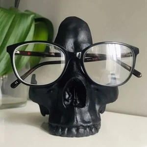 Handmade Eyewear Skull Statues Resin Skull Glasses Holders Halloween Day - Picture 1 of 9
