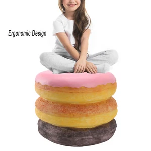 Food Stool Novel Donut Shaped Decorative Fun Shoe Changing Stool For Office For - Picture 1 of 12