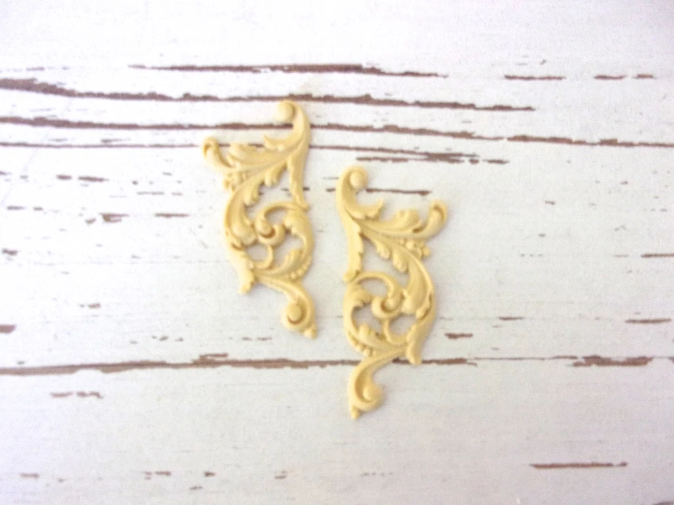 FURNITURE APPLIQUES * ARCHITECTURAL SIDES (2) * PAINTABLE * Foto 1 de 1