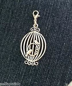Birdcage DecorativeOpen Flat Tibetan Silver Charm Bookmark Bracelet Scrapbooking - Imagen 1 de 1