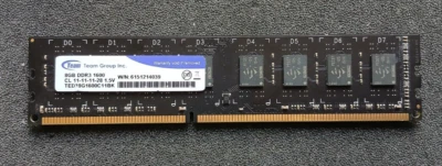 TeamGroup ELITE DIMM 8GB, DDR3-1600, CL11-11-11-28 (TED38G1600C11BK) - Bild 1 von 2