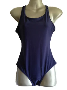 BNWT Girls Sz 10 Sun Star Brand Navy Blue Racer Back One Piece Swim Suit UPF 50+ - Picture 1 of 2