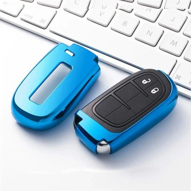 Cover Chiave Guscio Per Jeep Renegade Compass Keyless Blu Custodia Protettiva