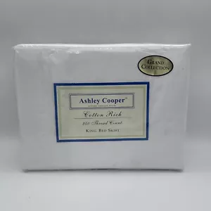 Falda de cama Ashley Cooper rica en algodón blanca 250 hilos cuenta gran colección - Imagen 1 de 3