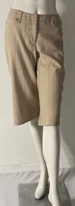 WORTHINGTON Petite Stretch Damen mittlerer Aufstand gestreift breites Bein Capri 2P - Bild 1 von 6