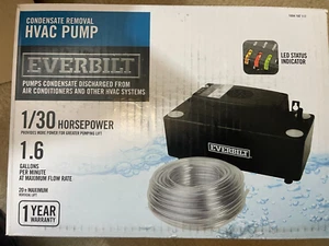 Bomba de condensado automática Everbilt #EB-Pump-T 120 voltios con manguera bomba de climatización 1/30 HP - Imagen 1 de 11