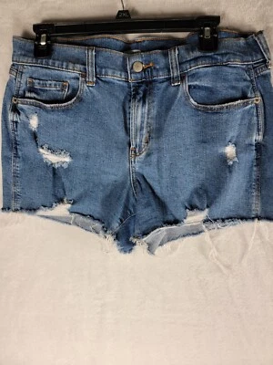 Pantalones Cortos de Jean Old Navy Para Mujer Novio Corte Medio 4 Denim Envejecido Talla 10 Foto 1 de 4