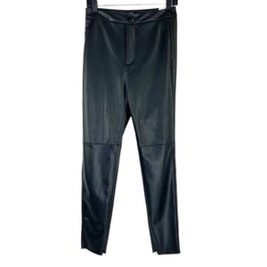 Medium NWT Zara Blogger Favorite Hi Rise Faux Leather Leggings in Black - Picture 1 of 9