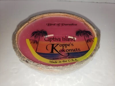New Captiva Island Koppe's Kokonuts 2 Wick Candle Bird Of Paradise Coconut Shell - Image 1 of 4