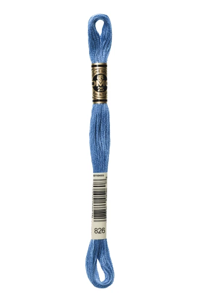 DMC - Color # 826 -- Tuareg Blue -- Embroidery Floss -- 8.7 yards- Per Skein - Image 1 of 1