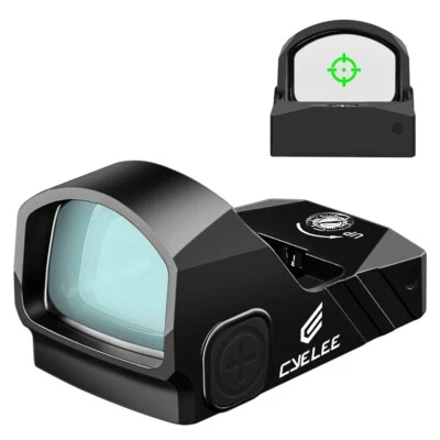 3 MOA Green Dot & 64 MOA Ring Reticle Sights CYELEE WOLF2-G for RMR Cut Mount