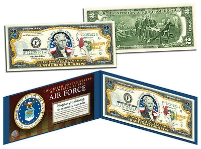 U.S. AIR FORCE World War II Vintage Genuine Legal Tender U.S. $2 Bill *MUST SEE* - Image 1 of 3