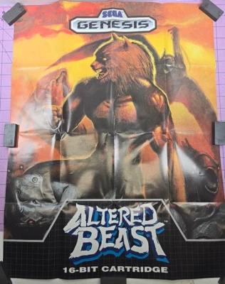 Altered Beast Rare Authentic Original Poster Sega Genesis 16 Bit FREE SHIPPING - Image 1 of 4
