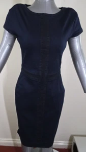 Phase Eight dunkelblaues Etuikleid/Scheidekleid in Jeansoptik - Kontrasteinsätze - UK 10 - Bild 1 von 22