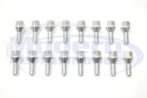 MPX Chrome Hex Wheel Lug Bolts (16) - fits 2012-2019 Fiat 500 Models - Picture 1 of 9