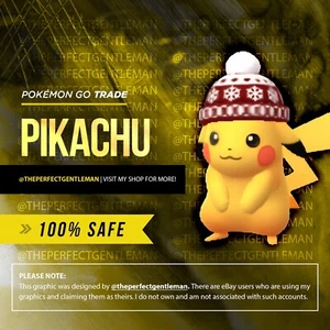 Pikachu Winter Beanie Pokemon #025 GO Gen 1 Kanto - Picture 1 of 4