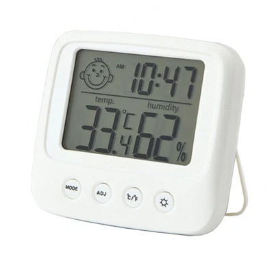 Thermometer Hygrometer Indoor Digital LCD Temperature Humidity Meter Alarm Clock - Image 1 of 4