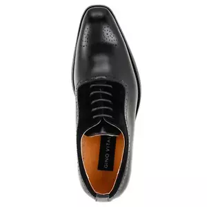 Gino Vitale Men's Lace Up Medallion Toe Dress Shoes - Picture 1 of 33