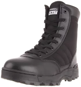 Original S.W.A.T. 115201 Men's Classic 9" Side Zip Work Boot, Black Lightly Used - Picture 1 of 7