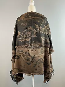 Elegant Brown Earth Tones Paisley Super Soft Scarf Shawl Wrap * 48 x 46 - Picture 1 of 4